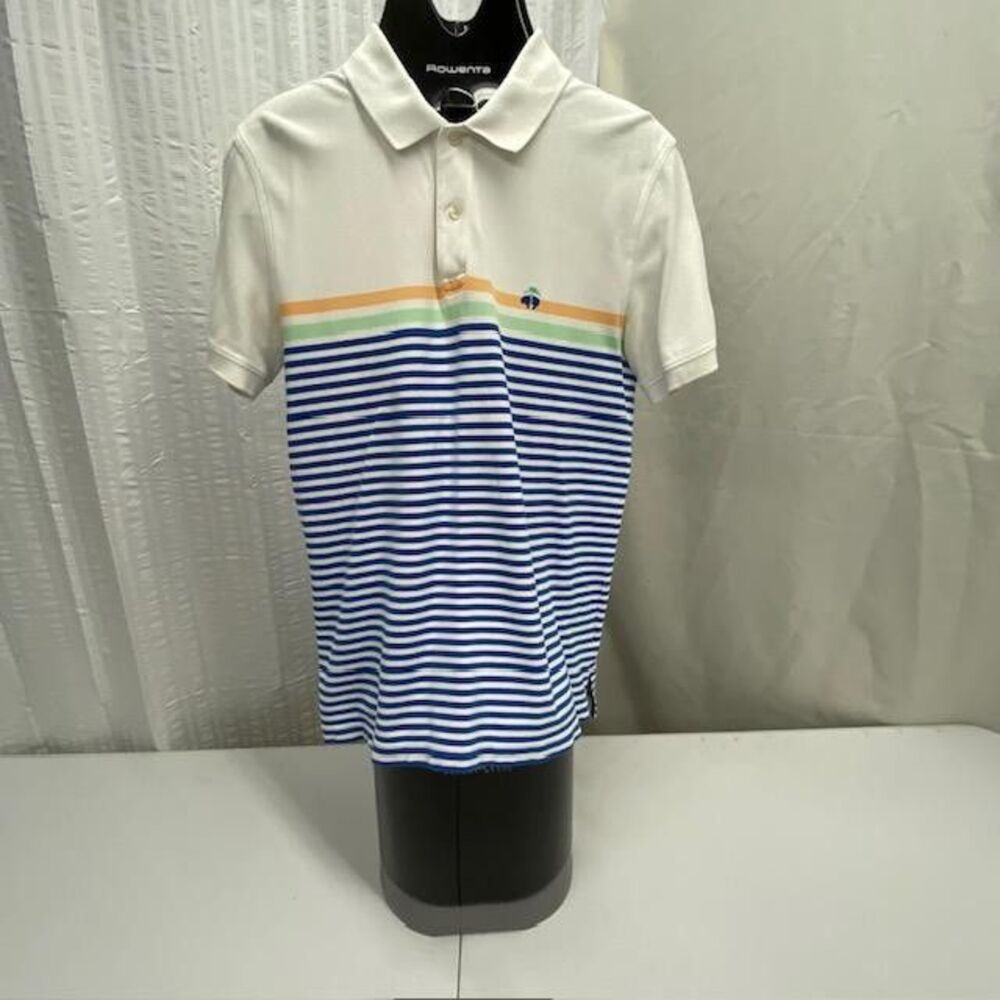 Brooks Brothers 1818 Performance Polo Mens L Slim Fit Striped 100% Cotton
